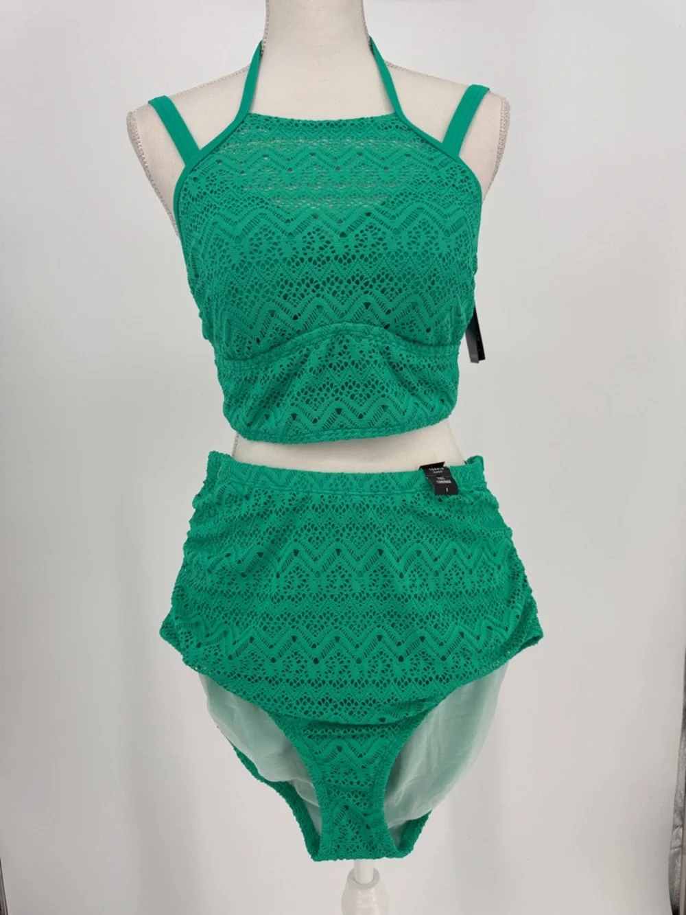 New TORRID High-Rise Crochet Swim Bottom size 00/1 - Picture 3 of 8